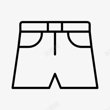 裤子服装时尚图标图标