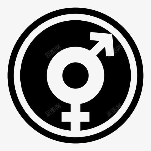 性别中性雌雄同体女性图标svg_新图网 https://ixintu.com 卫生间 女性 性别 性别中性 性别符号 雌雄同体