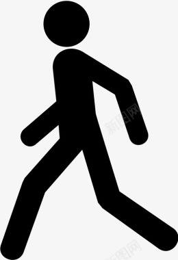 散步人类慢跑图标图标