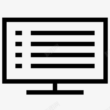 电视列表屏幕图标图标