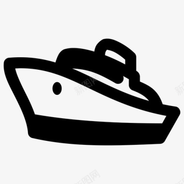 船舶货物海运图标图标