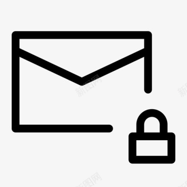 私人电子邮件锁定受保护图标图标