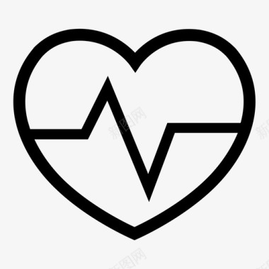 心脏心电图有氧运动健康图标图标