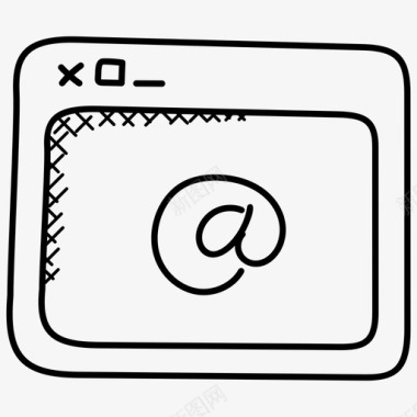 电子邮件帐户用户帐户数据库和存储涂鸦图标图标