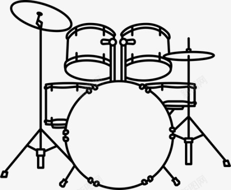 鼓套装乐队演唱会图标图标