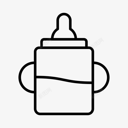幼儿杯配件婴儿图标svg_新图网 https://ixintu.com 吸管杯 奶瓶 婴儿 幼儿杯 配件