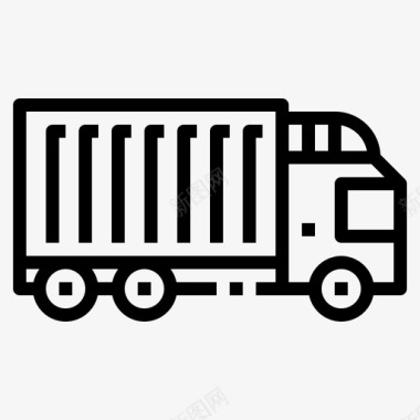 卡车集装箱物流图标图标