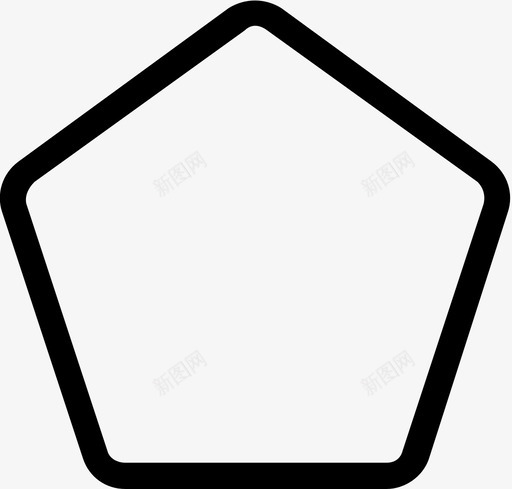 五边形按钮几何体图标svg_新图网 https://ixintu.com 五边形 几何体 多边形 形状 按钮