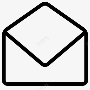信封打开电子邮件高质量线图标图标