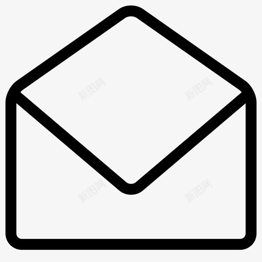 信封打开电子邮件高质量线图标svg_新图网 https://ixintu.com 信封打开 电子邮件 高质量线图标
