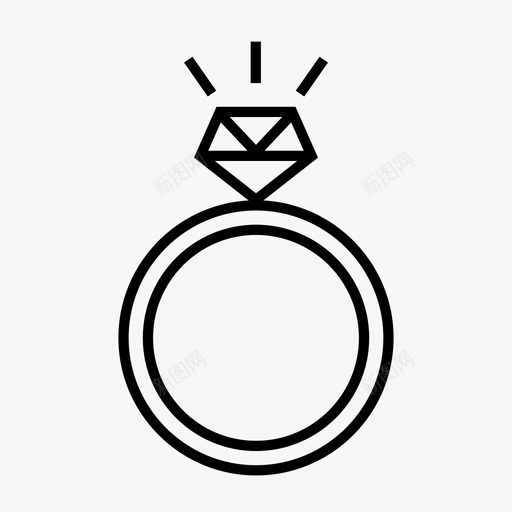 钻戒新娘订婚图标svg_新图网 https://ixintu.com 婚礼 新娘 结婚 订婚 钻戒