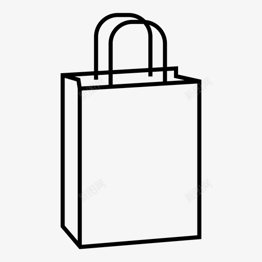 包行李纸图标svg_新图网 https://ixintu.com 包 纸 行李 购物