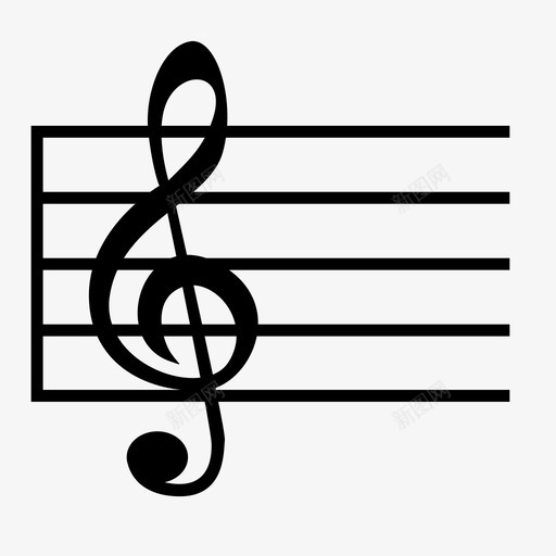 高音谱号低音音乐图标svg_新图网 https://ixintu.com 低音 音乐 音符 高音 高音谱号