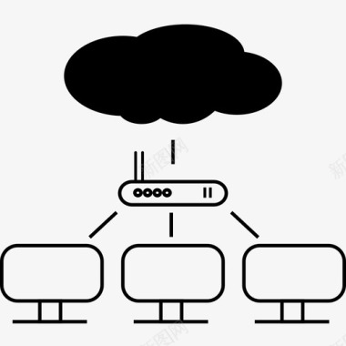 计算机网络云网络互联网网络图标图标