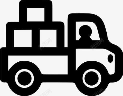 送货车司机卡车图标图标