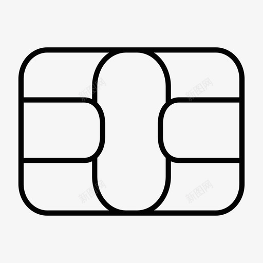 芯片卡存储卡图标svg_新图网 https://ixintu.com sim卡 卡 存储卡 手机 芯片