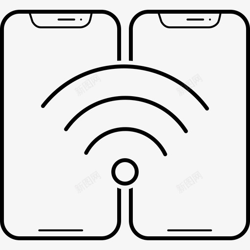 wifi连接互联网iphone图标svg_新图网 https://ixintu.com iphone wifi连接 互联网 无线 时尚