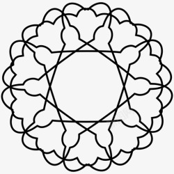 几何元素装饰图吉洛切圆装饰图标高清图片