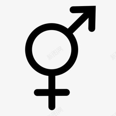 性别中性雌雄同体女性图标图标