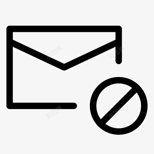 阻止电子邮件报告垃圾邮件图标svg_新图网 https://ixintu.com 垃圾邮件 报告 电子邮件线路 阻止电子邮件
