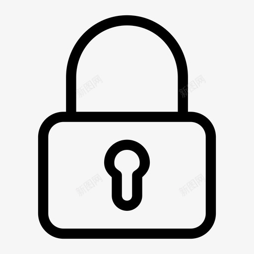锁锁孔带锁图标svg_新图网 https://ixintu.com 保险箱 基本介质 带锁 秘密 锁 锁孔