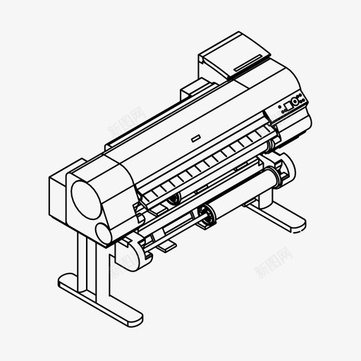 绘图仪大幅面工具图标svg_新图网 https://ixintu.com 大幅面 总格式 打印 打印机 绘图仪 设计工具