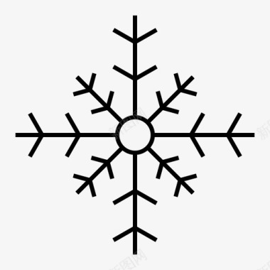 雪花冰晶雪晶图标图标