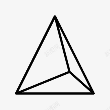 三角形几何等轴测图标图标