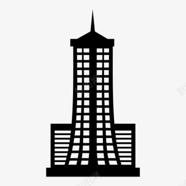 城市办公楼建筑图标图标
