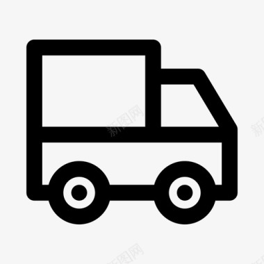 汽车运输箱子交货图标图标