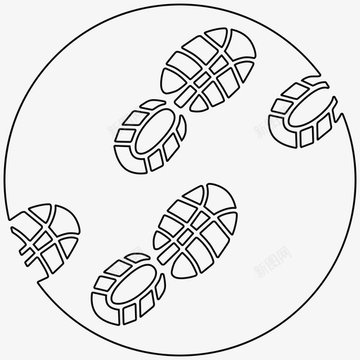 慢跑脚印脚印跑步者图标svg_新图网 https://ixintu.com 慢跑脚印 脚印 脚印线收集 跑步者