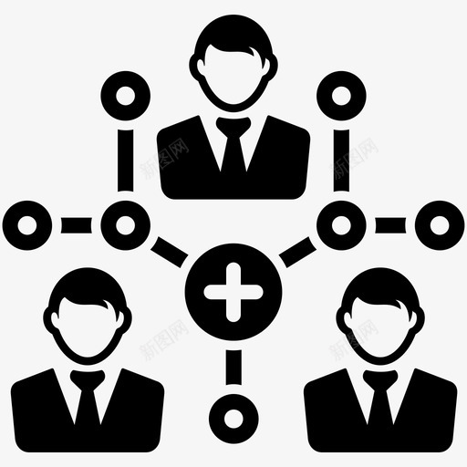 团队合作添加业务图标svg_新图网 https://ixintu.com 业务 业务扎实 团队 团队合作 添加 联系