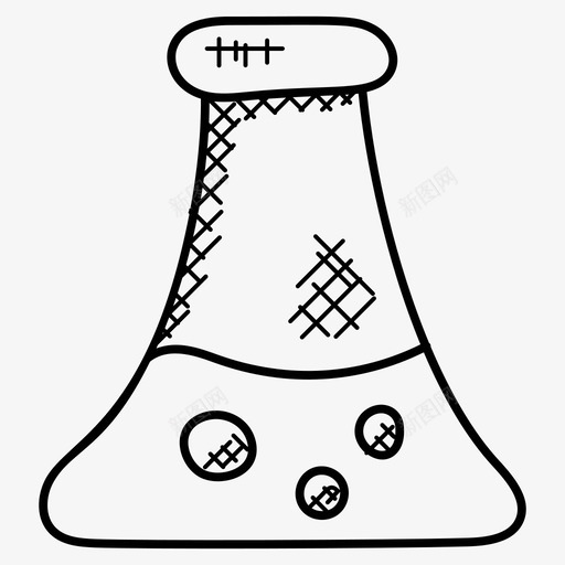 锥形瓶化学实验室图标svg_新图网 https://ixintu.com 化学 医疗和健康涂鸦图标 实验室 研究 锥形瓶