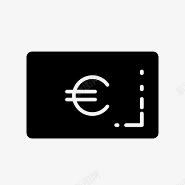 欧元货币欧元票据图标图标
