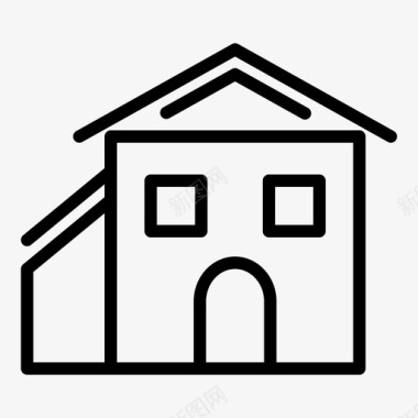 房屋建筑物车库图标图标