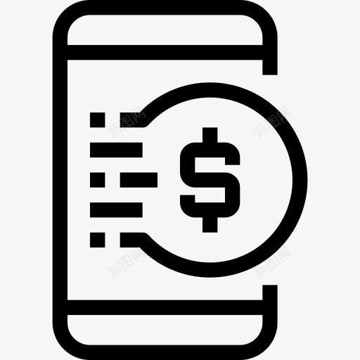 移动支付银行货币图标svg_新图网 https://ixintu.com 智能手机 移动支付 货币 银行 银行和货币