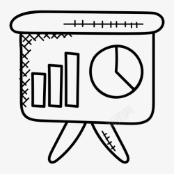 白板涂鸦演示业务分析业务图表图标高清图片