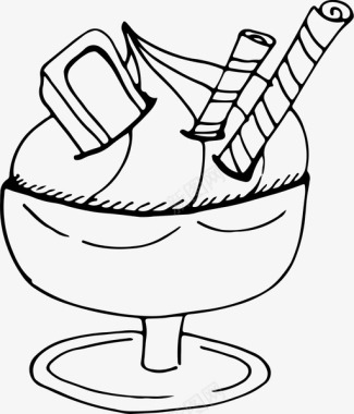 冰淇淋蛋糕甜点图标图标