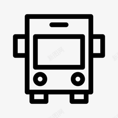 公共汽车汽车巴士车道图标图标