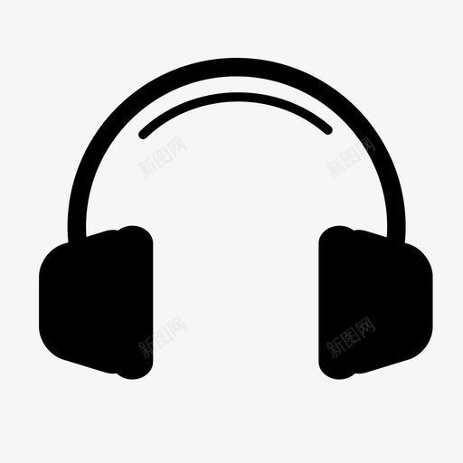 耳机dj立体声图标svg_新图网 https://ixintu.com dj 立体声 耳机 音乐