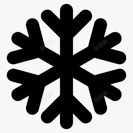 雪冰雪花图标svg_新图网 https://ixintu.com 冬天 冰 天气 雪 雪花