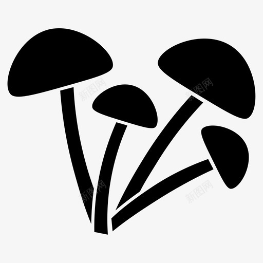 蘑菇伞菌真菌蘑菇植物图标svg_新图网 https://ixintu.com 真菌 蘑菇伞菌 蘑菇植物 野生蘑菇 食品1