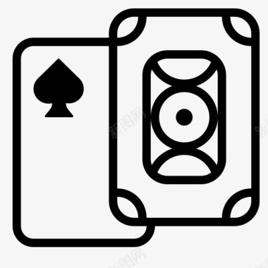 黑桃对牌牌扑克牌图标图标