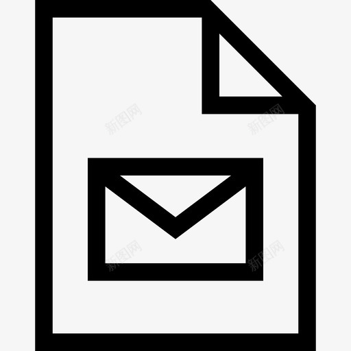 电子邮件页面文档文件图标svg_新图网 https://ixintu.com 微型 文件 文档 电子邮件页面