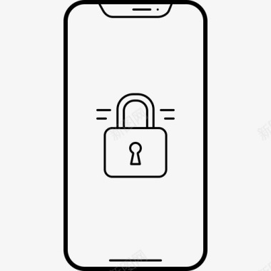 锁定电话授权iphone图标图标