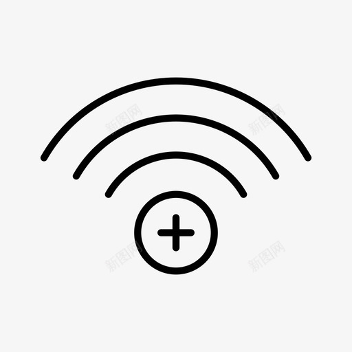 添加wifi连接科学图标svg_新图网 https://ixintu.com wifi 信号 技术 添加wifi 科学 科学和技术 连接