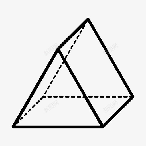 三角形几何体等轴测图标svg_新图网 https://ixintu.com 三角形 几何体 右 多边形 数学 等轴测