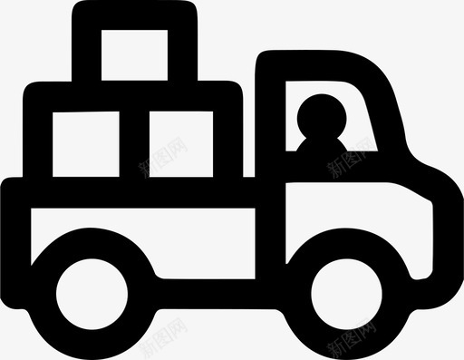 送货车司机卡车图标svg_新图网 https://ixintu.com 卡车 司机 车辆 运输工具 送货车 送货运输图标