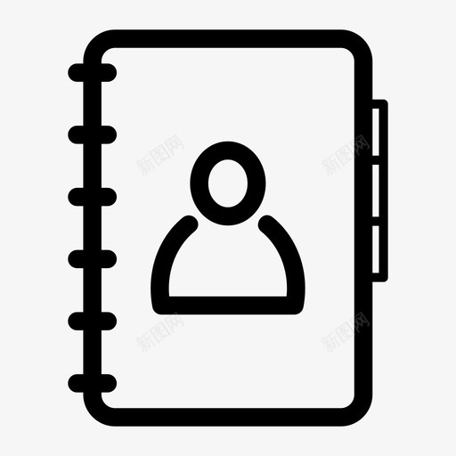 通讯录议程业务图标svg_新图网 https://ixintu.com 业务 笔记本 议程 通讯录