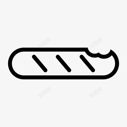 香肠快餐食品图标svg_新图网 https://ixintu.com 快餐 肉类 食品 食品和饮料 香肠